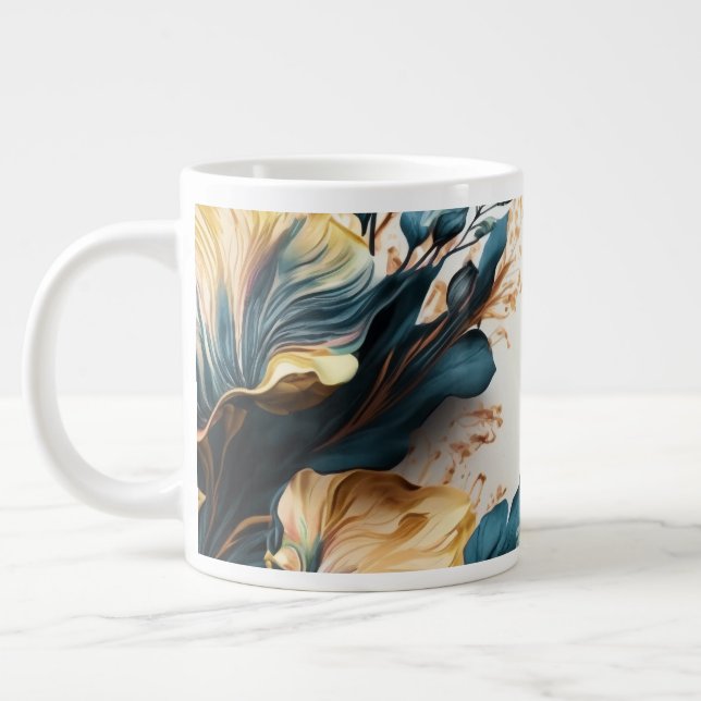 Grande Tasse Belle aquarelle fleurie (Gauche)