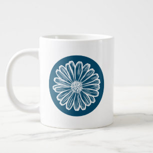 Grande Tasse Belle Fleur de marguerite, Illustration de demi-te