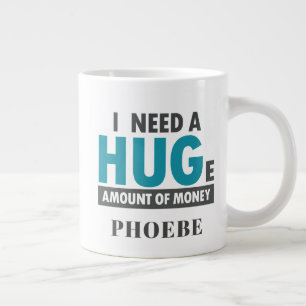 Grande Tasse Besoin D'Une Quantité Énorme Drôle Gros Coworker D