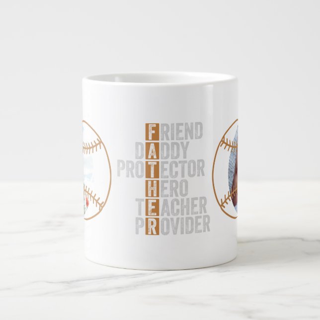 Grande Tasse Best Dad Father Protector Hero Teacher Provider (Devant)