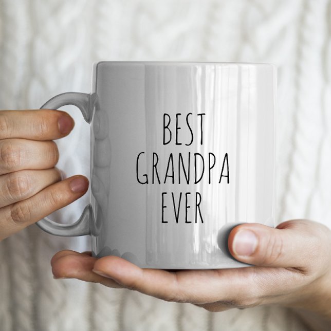 Grande Tasse "Best Grandpa Ever" Simple Farmhouse moderne (Créateur téléchargé)