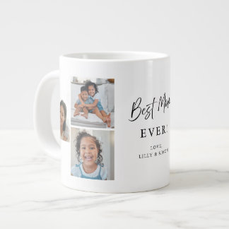 Grande Tasse Best Mom Ever Modern Multi‑Photo Keepsake Giant