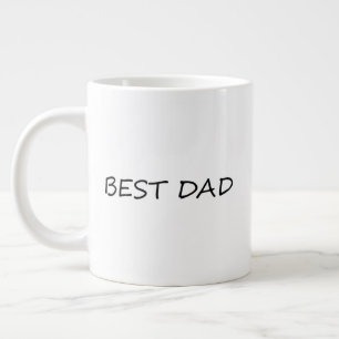 Grande Tasse Best Papa noir et blanc minimaliste moderne