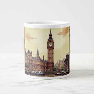 Grande Tasse Big Ben Horloge Tower Londres, style Vintage