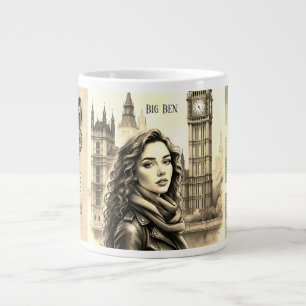 Grande Tasse Big Ben Horloge, Voyageuse à Big Ben Londres