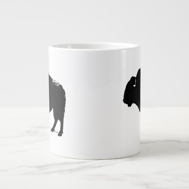 Grande Tasse Bison de Buffalo Art noir et blanc (Devant)