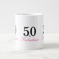Black and Pink 50 and Fabulous 50th Birthday