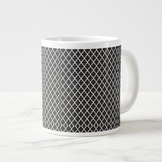 Grande Tasse Black Quatrefoil (Devant droit)
