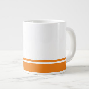 Grande Tasse Blancs Orange Moderne Barrière Barrière Bandes de