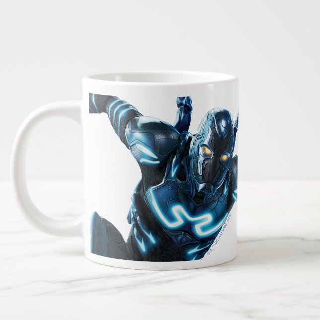 Grande Tasse Bleu Beetle Leaping Caractère Art (Gauche)