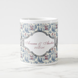 Grande Tasse Bleu Noël Chinoiserie Nouveaux mariés
