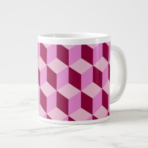 Grande Tasse Blocs de tambours rose Fille Motif sans couture