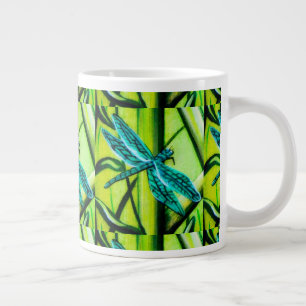 Grande Tasse Blue Dragonfly Abstrait Coffee Cup