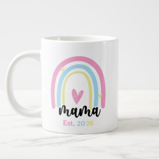Grande Tasse Boho Arc-en-Ciel Coutume Maman Année de Fondation