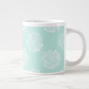 Grande Tasse Bonheur Plante  Motif Succulent Pastel