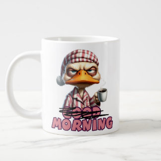 Grande Tasse Bonjour Canard Grognon Avec Café Et Pyjama
