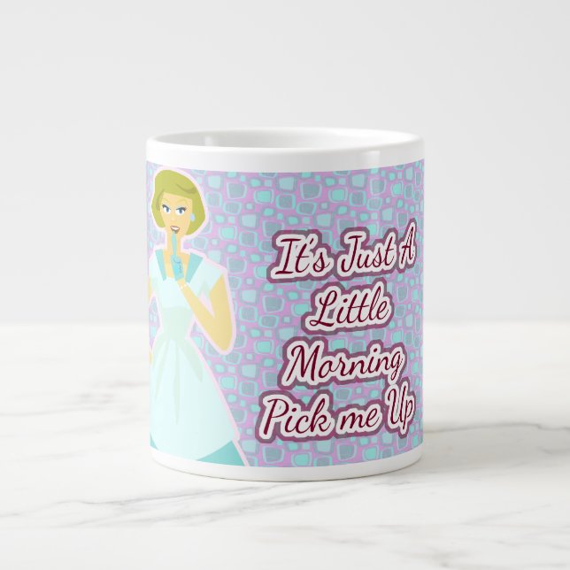 Grande Tasse Bonjour Me Prendre Sassy Retro Femme de ménage (Devant)