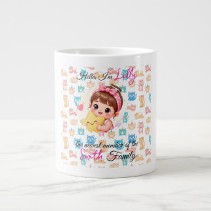 Grande Tasse Bonjour nouveau membre des modèles de famille chat