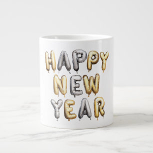Grande Tasse Bonne année gris or