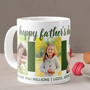 Grande Tasse Bonne Fête des pères grand-père 4 photo vert