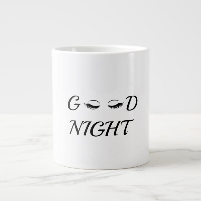 Grande Tasse Bonne nuit Eyelashes Feminine Relaxation Design (Devant)