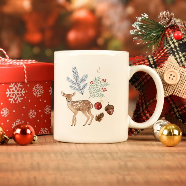 Grande Tasse Botanique et cerfs rustiques (Créateur téléchargé)