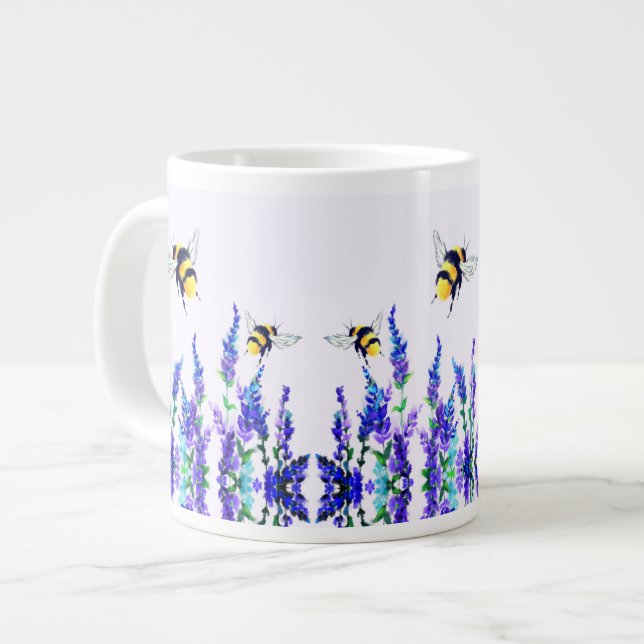 Grande Tasse Boug de café de café d'abeilles volantes printemps (Devant gauche)