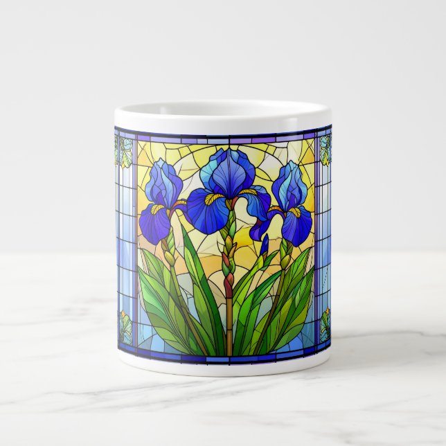 Grande Tasse Boug de spécialité en laiton bleu Iris (Devant)