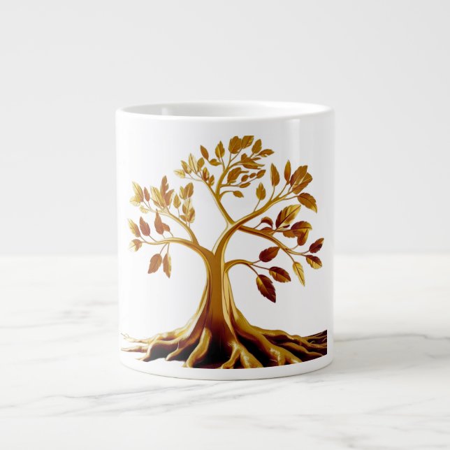 Grande Tasse Bougie de spécialités Golden Bloom (Devant)