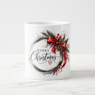 Grande Tasse Bouquet de fleurs à l'aquarelle élégant Fleurs flo