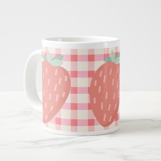 Grande Tasse Bouteille de café 🌸 fraise (Devant gauche)