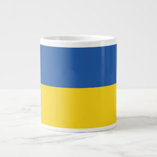 Grande Tasse Bouton Drapeau de l'Ukraine