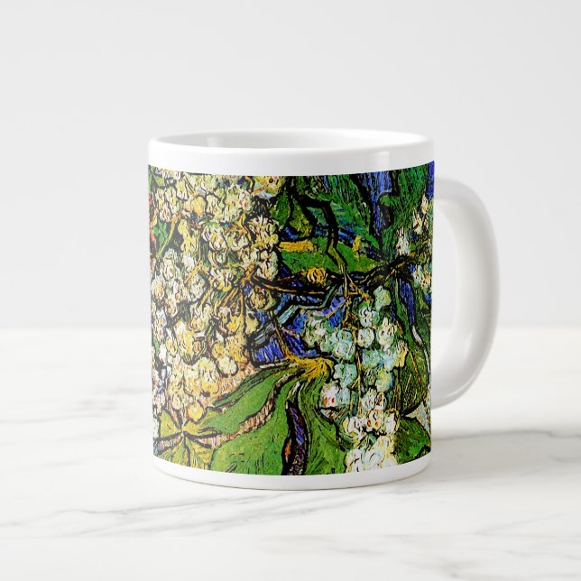 Grande Tasse Branches de châtaignes florissantes Van Gogh Art (Devant droit)