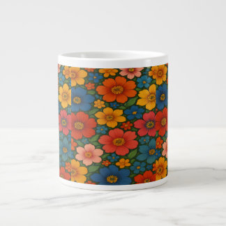 Grande Tasse Bright Seamless Wildflower Pattern 