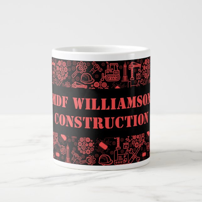 Grande Tasse brique rouge moderne Architectural Blueprint Engin (Devant)