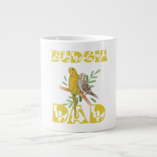 Grande Tasse Budgie papa rétro drôle amant perroquet propriétai