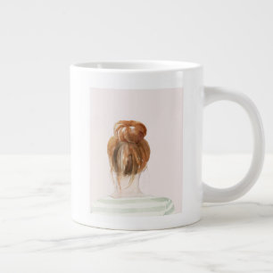 Grande Tasse Bun de noeud à cheveux rouges
