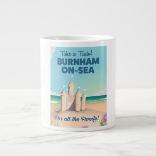 Grande Tasse BURNHAM-ON-SEA : affiche de voyage du château de s