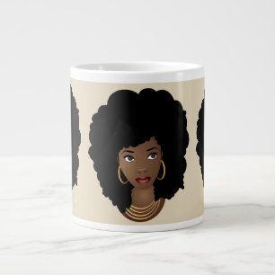 Grande Tasse Buts de la brigade  Black Afro  Beige