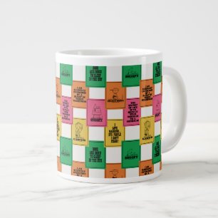 Grande Tasse cacahuètes   Motif Colorblock amusant