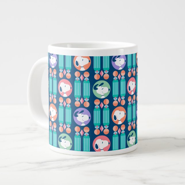 Grande Tasse cacahuètes | Snoopy Dark Blue Deco Dreams Motif (Devant gauche)