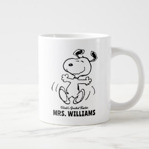 Grande Tasse cacahuètes   Snoopy Grand Enseignant Personnalisé