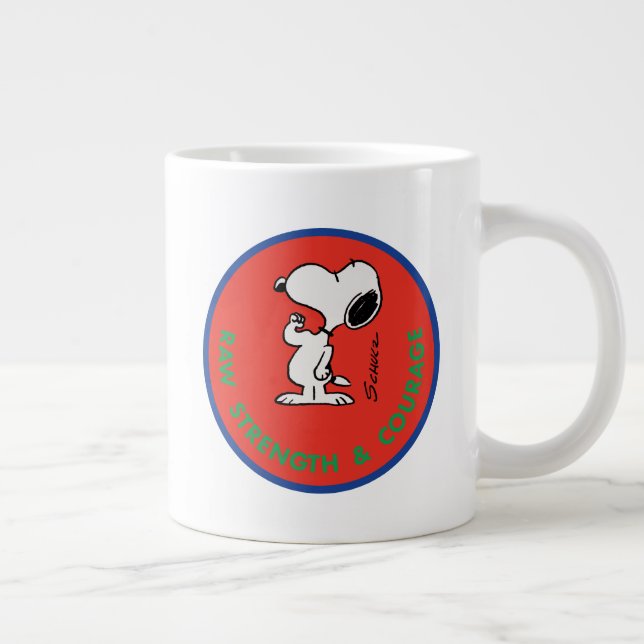 Grande Tasse cacahuètes | Snoopy Raw Force & Courage Badge (Droite)