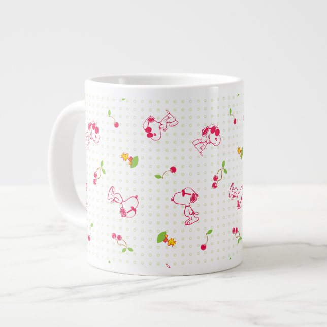Grande Tasse cacahuètes | Snoopy & Woodstock Cherry Motif (Devant gauche)