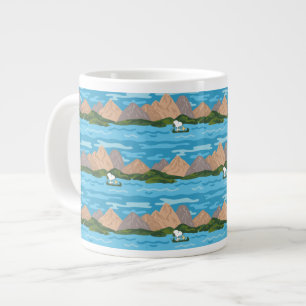 Grande Tasse cacahuètes   Snoopy & Woodstock Motif de course en