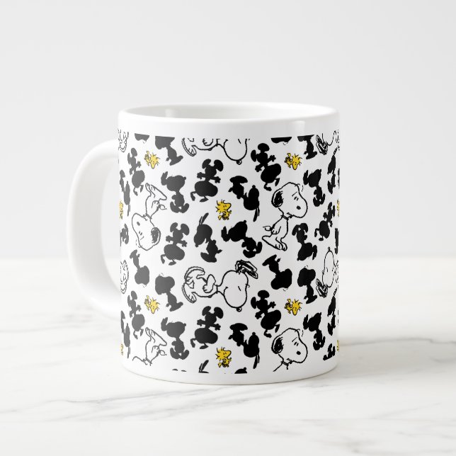 Grande Tasse cacahuètes | Snoopy & Woodstock Shadow Motif (Devant gauche)