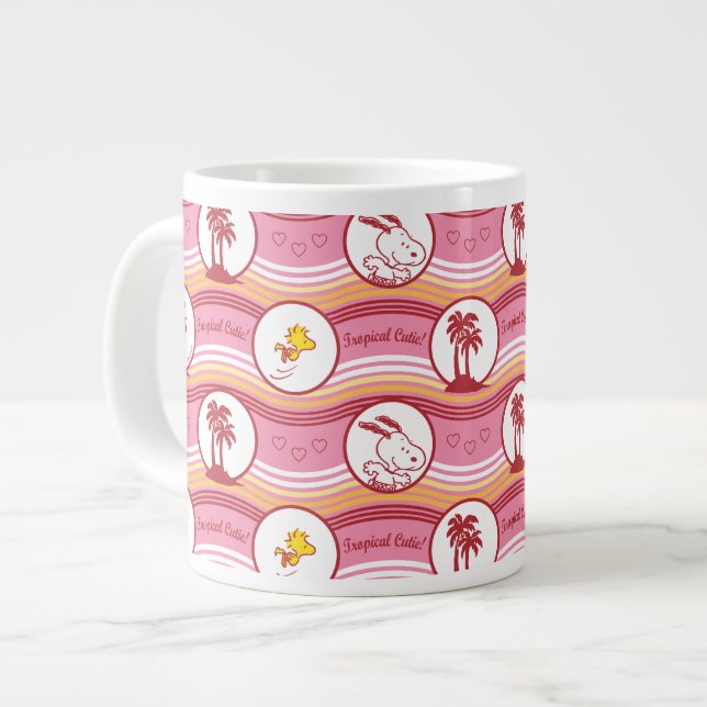 Grande Tasse cacahuètes | Snoopy & Woodstock Tropical Cutie (Devant gauche)
