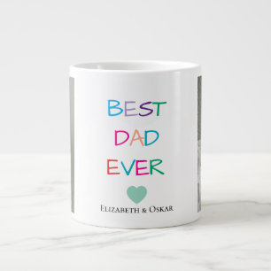 Grande Tasse Cadeau de la fête du père avec les noms des enfant