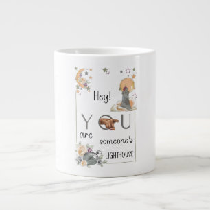 Grande Tasse Cadeau de phare inspirant Rappel positif