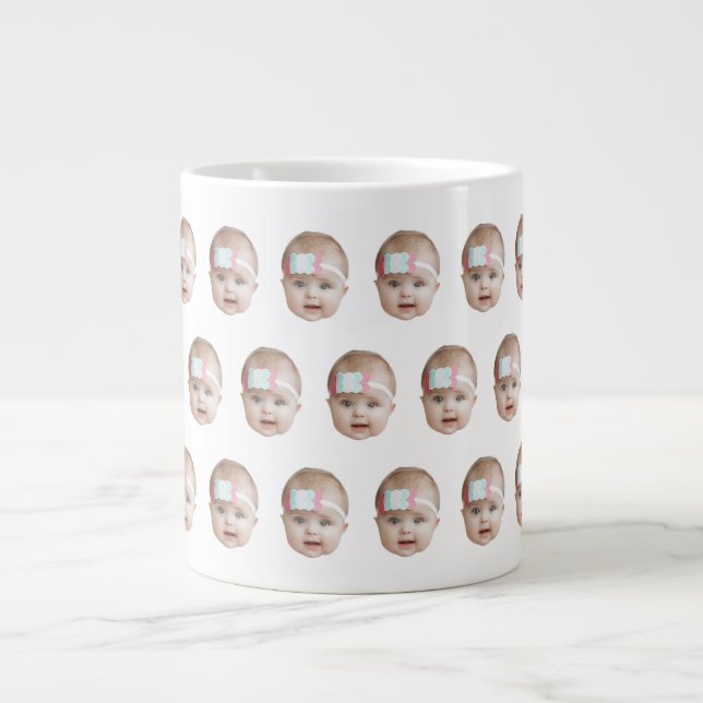 Grande Tasse Cadeau de visage bébé moderne cadeau pour maman, p (Devant)